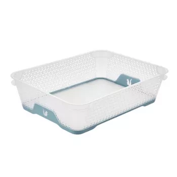 keeeper Mini Basket A5 Jonas su neslystančiu pagrindu, permatomas/mėlynas, 26,5 x 20 x 7 cm