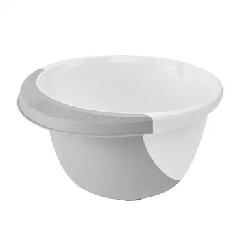 keeeper Carlotta maišymo dubuo su neslystančiu dugnu 3,5 L Ø26x14cm baltas/pilkas