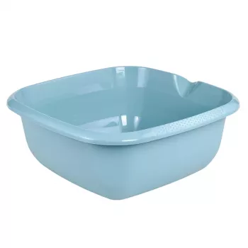 keeeper Björk kvadratinis dubuo 13L, 38x38x15 cm, Nordic Blue – maisto klasės PP, integruota matavimo skalė ir išpylimo snapelis