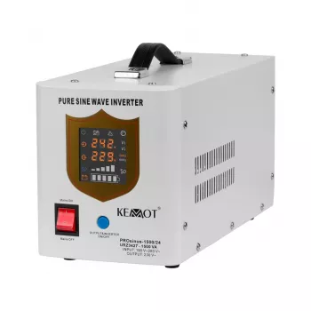 KEMOT PROsinus-1500/24 UPS keitiklis su gryna sinusine banga ir įkrovikliu 24V 230V 1500VA/1050W