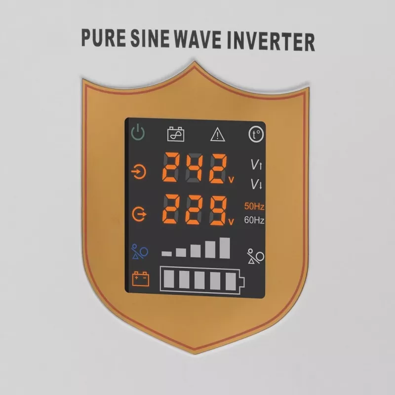 KEMOT PROsinus-2200 gryno sinusoidės keitiklis su 12V įkrovimo funkcija, 230V, 2200VA/1600W