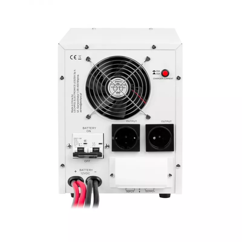 KEMOT PROsinus-2200 gryno sinusoidės keitiklis su 12V įkrovimo funkcija, 230V, 2200VA/1600W