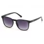 KENNETH COLE KC1414-5402B Vyriški stačiakampiai akiniai nuo saulės – juodas rėmelis, pilki lęšiai 55/18/145 mm UV400
