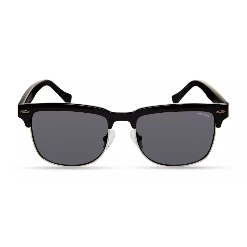 KENNETH COLE MAN KC2972-5301A Akiniai nuo saulės 53/18/145 mm Juodas kvadratinis rėmelis Pilki lęšiai