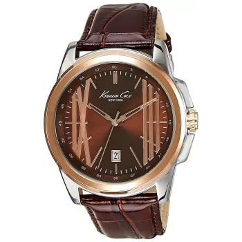 KENNETH COLE Vyriškas automatinis skeletinis laikrodis IKC8096 – 44 mm nerūdijančio plieno korpusas, juodas odinis dirželis