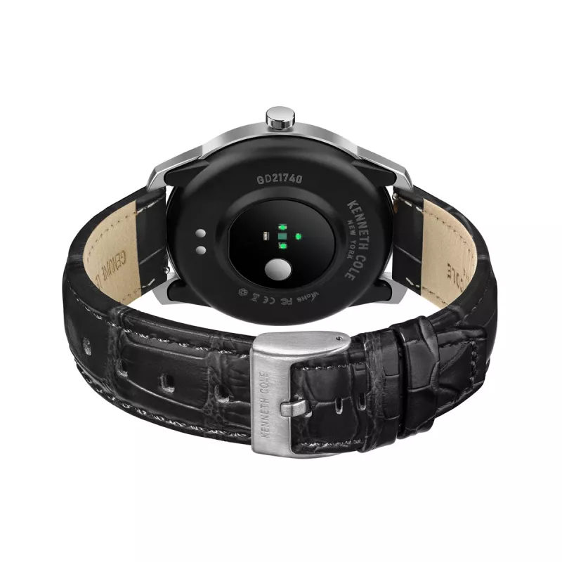 KENNETH COLE vyrų automatinis laikrodis su skeletiniu ciferblatu KCWGD2174061 – 45 mm nerūdijančio plieno korpusas, ruda odinė apyrankė