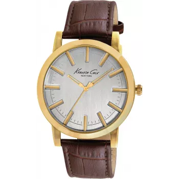 KENNETH COLE Vyriškas laikrodis IKC8043 43,5 mm nerūdijančio plieno kvarcinis analoginis juodas ciferblatas sidabrinė apyrankė