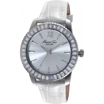 KENNETH COLE Moteriškas laikrodis IKC2849 40mm sidabrinis nerūdijančio plieno tinklelis