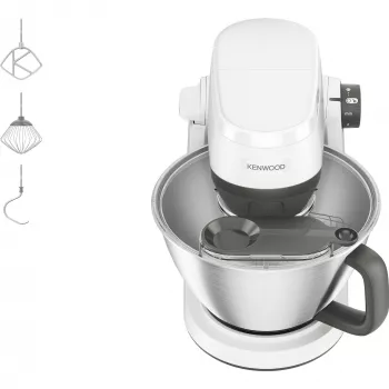 KENWOOD Multi-Tasker KHC30.000WH virtuvinis kombainas (pilka/balta, 1000 W, 4,3 l dubuo)