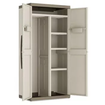 KETER EXCELLENCE XL IT Wardrobe – Aukštas laikymo kabinetas, 4 lentynos, pilka/juoda, 630 l