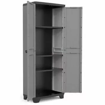 KETER STILO Įrankių Spinta su Lentynomis 68 x 39 x 173 cm Pilka/Juoda