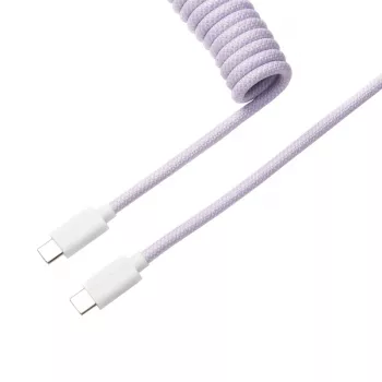 Keychron Coiled Aviator Cable - Šviesiai violetinė/tiesi