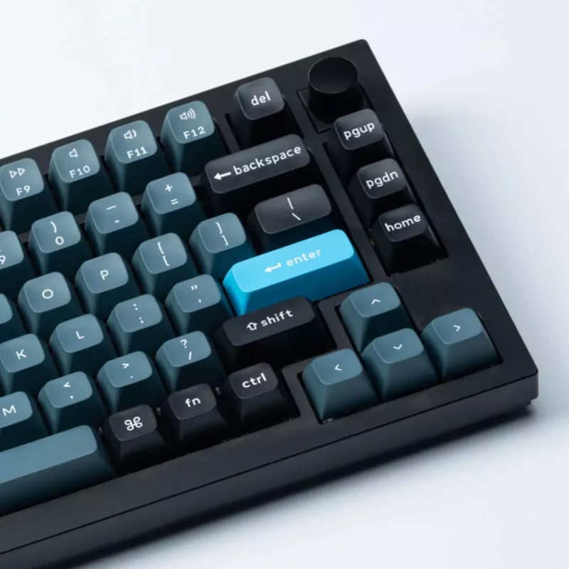 Keychron Double Shot KSA PBT klavišų rinkinys - tamsiai pilka/pilka/mėlyna (137 klavišų)