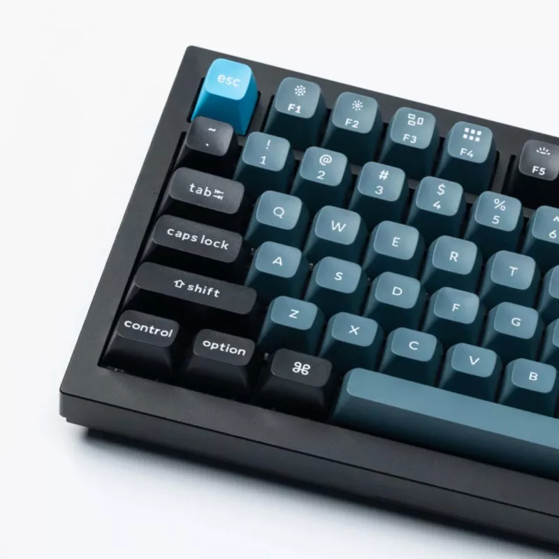 Keychron Double Shot KSA PBT klavišų rinkinys - tamsiai pilka/pilka/mėlyna (137 klavišų)