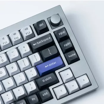 Keychron Double Shot KSA PBT klavišų rinkinys - tamsiai pilka/balti dūmai (137 klavišai, MX tipo, ANSI)