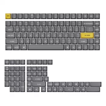 Keychron Double Shot PBT OSA pilnas klavišų rinkinys – tamsiai pilkas (140 klavišų, MX tipo)