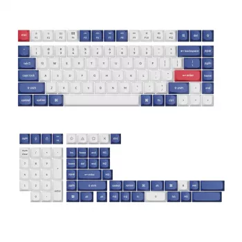 Keychron Double-Shot PBT OSA klavišų rinkinys - mėlynas ir baltas | 137 klavišai | MX stiliaus | ANSI US