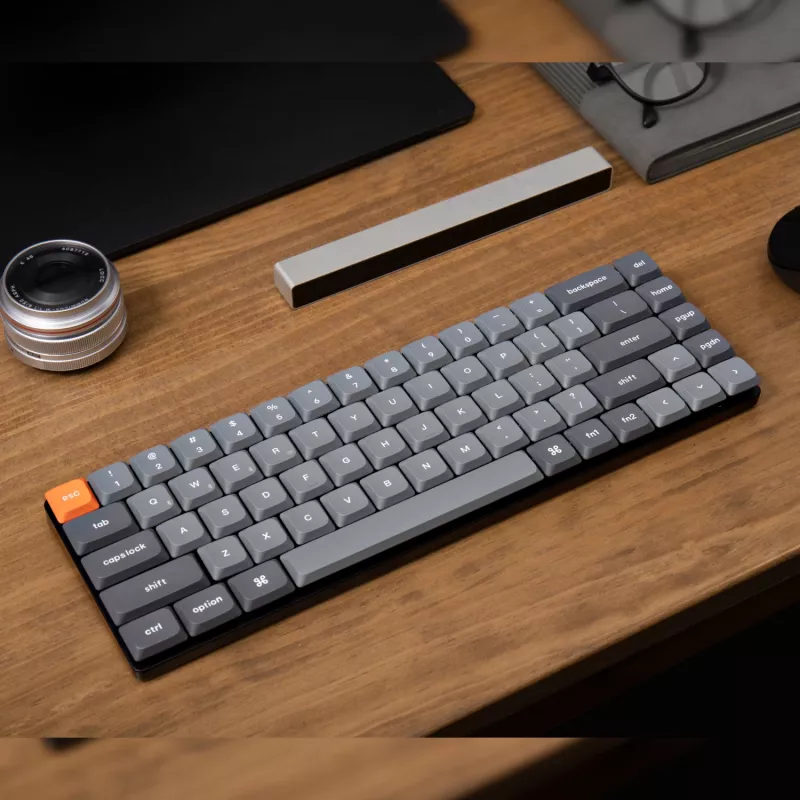 Keychron K7 Max QMK/VIA 65% belaidė mechaninė klaviatūra | rudi jungikliai