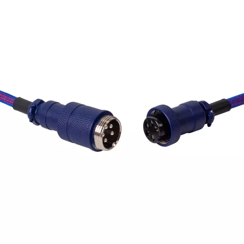 Keychron Premium Coiled Aviator USB laidas Type-C + USB-A adapteris, atjungiama aviator jungtis, 108 cm