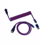 Keychron Premium Coiled Aviator USB laidas Type-C + USB-A adapteris, atjungiama aviator jungtis, 108 cm