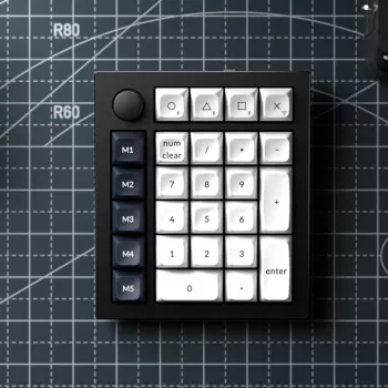 Keychron Q0 Max QMK Gateron Jupiter Banana RGB belaidė skaičių klaviatūra, Shell White