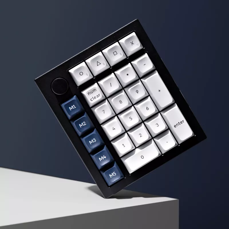 Keychron Q0 Max QMK Gateron Jupiter Banana RGB belaidė skaičių klaviatūra, Shell White