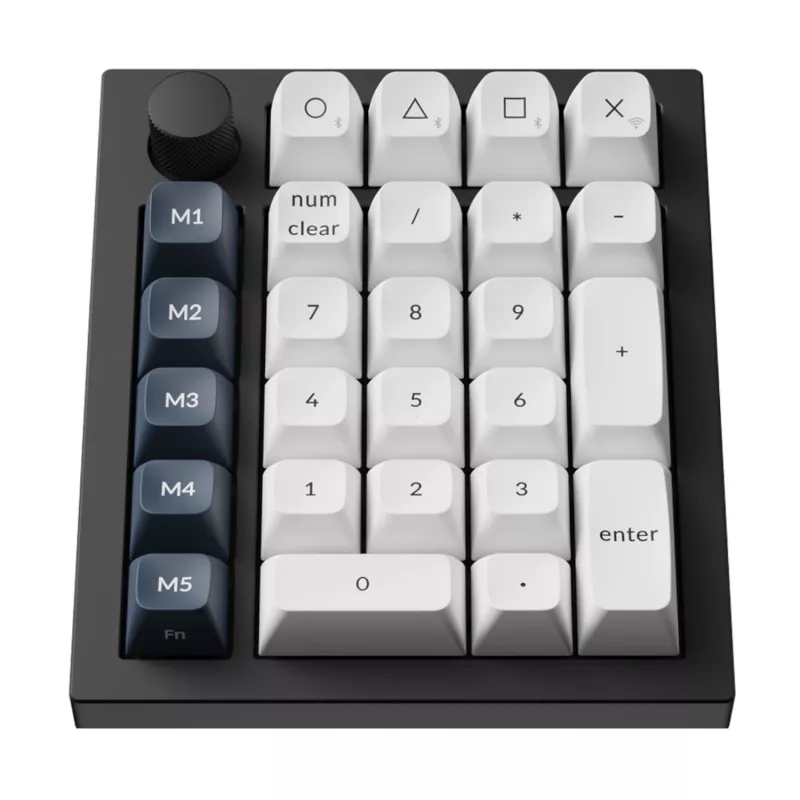 Keychron Q0 Max QMK Gateron Jupiter Banana RGB belaidė skaičių klaviatūra, Shell White