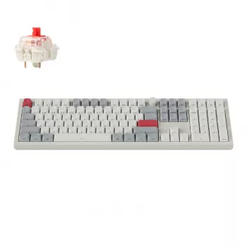 Keychron Q6 Max QMK/VIA belaidė tinkinta mechaninė klaviatūra, OSA Gateron Red Jupiter jungikliai - Shell White
