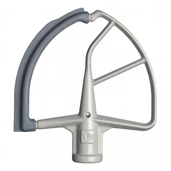 KitchenAid 5KFE7T Flex Edge Beater stoviniam mikseriui – baltas su pilku silikoniniu kraštu