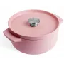 KitchenAid ketaus troškintuvas su dangčiu 22 cm, rožinis