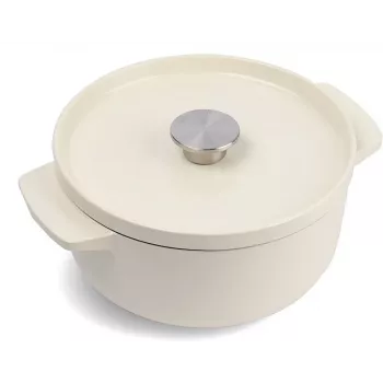 KitchenAid ketaus puodas su dangčiu 22 cm, Almond Cream