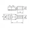 Klauke 108R12 95 mm² M12 kabelio antgalis, DIN 46235, skarduotas varis