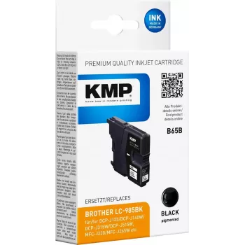 KMP B65B perdirbta juoda rašalo kasetė, skirta Brother LC985BK (6,2 ml) 1523,4001