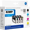 KMP E125V suderinama rašalo kasetė 3 vienetų rinkinys – žydra, purpurinė, geltona, skirta Epson Stylus SX230, SX235, SX430, SX438, WorkForce WF-3520, WF-3530, WF-3540, WF-7015, WF-7515, WF-7525