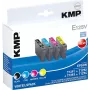 KMP E125V suderinama rašalo kasetė 3 vienetų rinkinys – žydra, purpurinė, geltona, skirta Epson Stylus SX230, SX235, SX430, SX438, WorkForce WF-3520, WF-3530, WF-3540, WF-7015, WF-7515, WF-7525