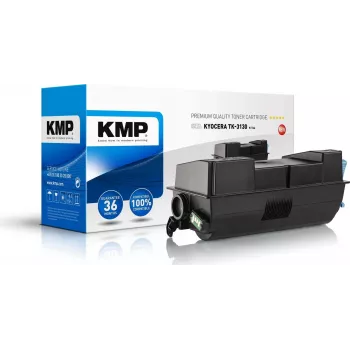 KMP K-T64 juodas suderinamas tonerio kasetė (alternatyva Kyocera TK-3130), skirta Kyocera ECOSYS M3550, M3560, FS-4200, FS-4300
