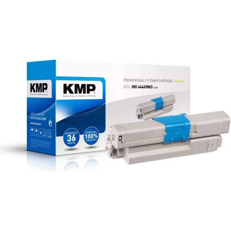 KMP O-T27 Toner Cartridge Black 3500 Pages Compatible OKI 44469803