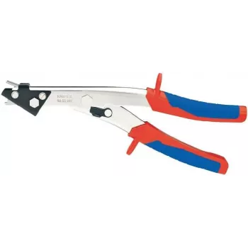 KNIPEX lakštinio metalo kramtymo žirklės 90 55 280 - 280 mm, pjauna plieną iki 1,2 mm, varį/aliuminį iki 1,7 mm, plastiką iki 2,0 mm