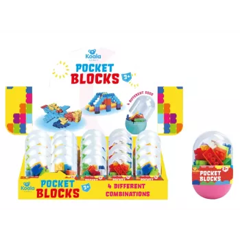 Koala Games G2665 Pocket Blocks (Random) – Mini Statybiniai Blokeliai Netikėtumo Pakuotėje