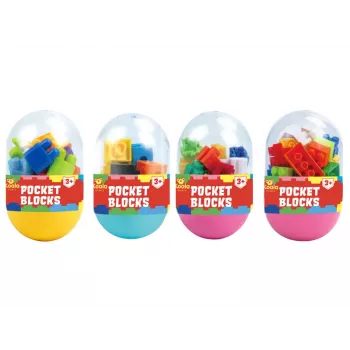 Koala Games G2665 Pocket Blocks (Random) – Mini Statybiniai Blokeliai Netikėtumo Pakuotėje