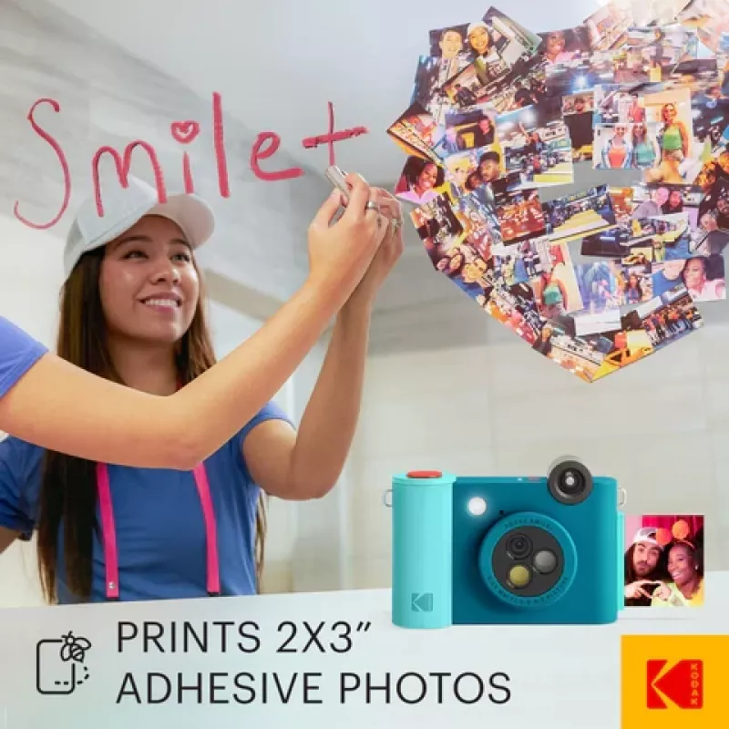 Kodak SMILE+ Momentinė spausdinimo kamera, 2x3'', mėlyna