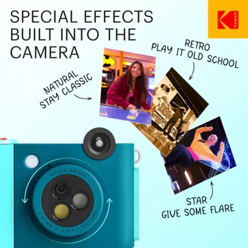 Kodak SMILE+ Momentinė spausdinimo kamera, 2x3'', mėlyna