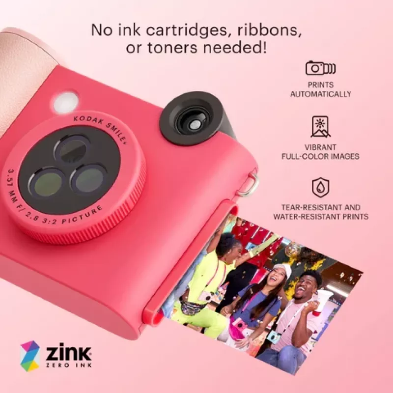 Kodak SMILE+ Momentinė spausdinimo kamera, 2x3 inch, Fuchsia