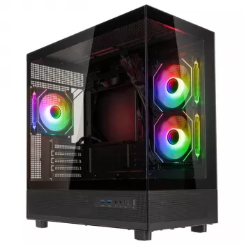 KOLINK GSI SmartAssembly ARGB Glass Micro-ATX korpusas su 750W Gold maitinimo bloku