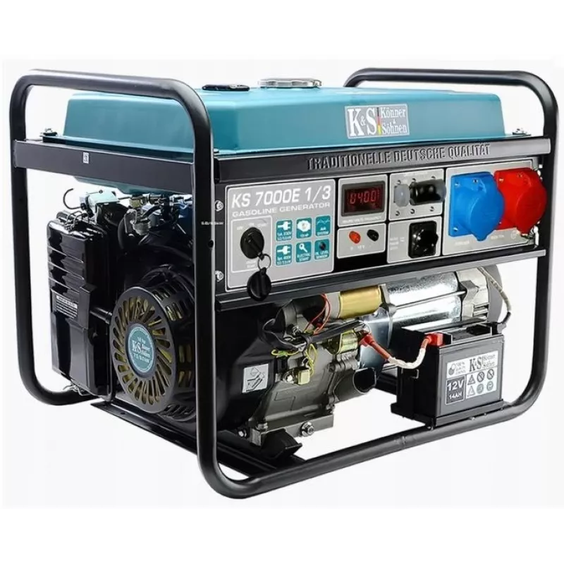KÖNNER & SÖHNEN Benzino generatorius 5.0kW 230/400V elektrinis paleidimas AVR VST KS7000E-1/3