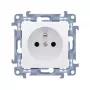KONTAK-SIMON Simon 54 Premium vienvietė įžeminta rozetė 16A 250V balta, varžtiniai gnybtai
