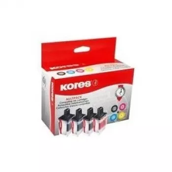 Kores G1529KIT daugiapakuotės rašalo kasetės, suderinamos su Brother LC-223, juoda, žydra, purpurinė, geltona, 4 vnt.