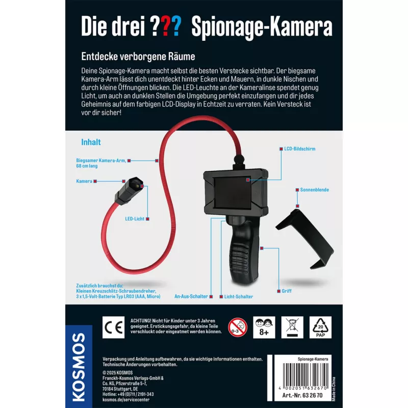 KOSMOS Die drei ??? Šnipų kameros rinkinys