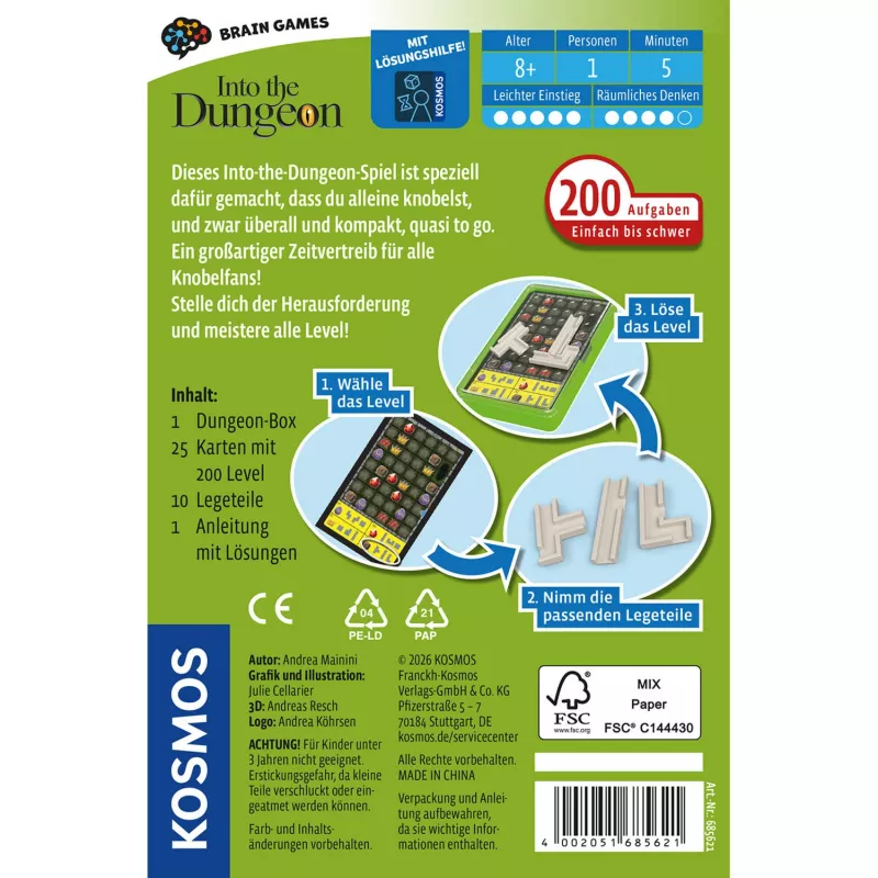 Kosmos Into the Dungeon Brain Games – logikos žaidimas