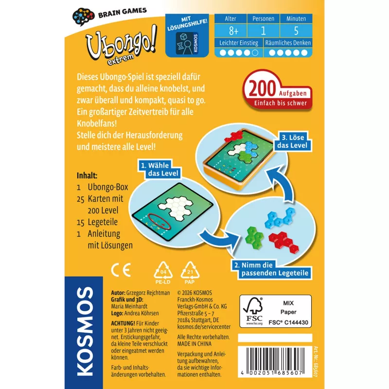 Kosmos Ubongo! Extrem – Brain Games protų žaidimas